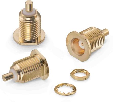 Wurth Elektronik WR-MCX Series, Jack Bulkhead MCX Connector, 50Ω, Straight Body [60612432111512]; 194-6038
