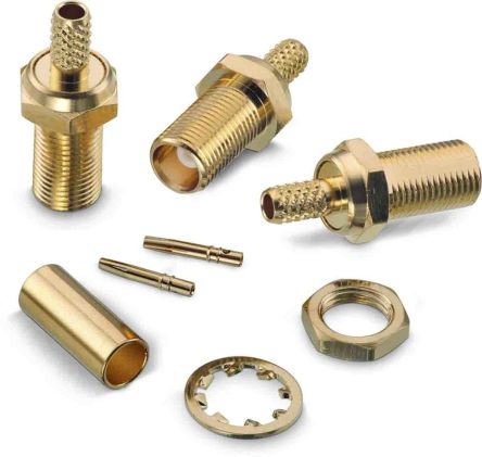 Wurth Elektronik WR-MCX Series, Jack Cable Mount MCX Connector, 50Ω, Crimp Termination, Straight Body [60626421110320]; 194-6042