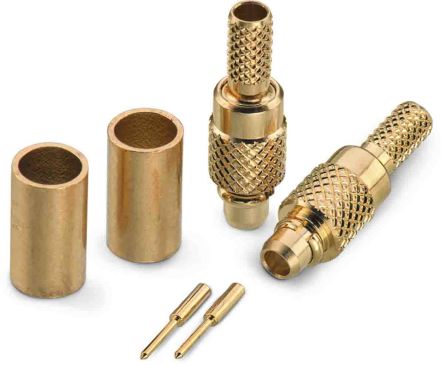 Wurth Elektronik WR-MMCX Series, Plug Cable Mount MMCX Connector, 50Ω, Crimp Termination, Straight Body [66046011210620]; 194-6046