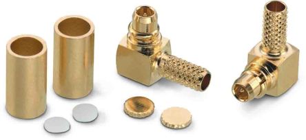 Wurth Elektronik WR-MMCX Series, Plug Cable Mount MMCX Connector, 50Ω, Crimp Termination, Right Angle Body [66036011210320]; 194-6049