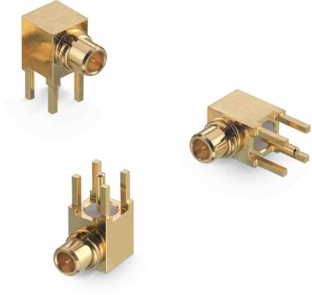 Wurth Elektronik WR-MMCX Series, Plug Through Hole MMCX Connector, 50Ω, Solder Termination, Right Angle Body [66013002121501]; 194-6074