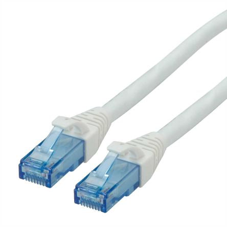 Roline, 300mm Cat6a, White RJ45 to Male RJ45 Male, U/UTP Unshielded, Terminated LSZH Sheath [21.15.2987-50]; 194-6723