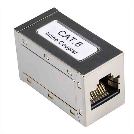 Roline 2-Port RJ45 Modular Coupler, Cat6, STP [21.17.3041-200]; 194-6795