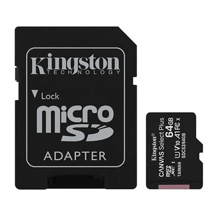 Kingston 64 GB MicroSD Micro SD Card, Class 10, UHS-I [SDCS2/64GB]; 195-8342