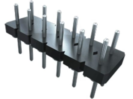 Samtec BDL Series Pin Header, 8 Contact(s), 2.54 mm Pitch, 2 Row(s), Unshrouded [BDL-104-G-E]; 196-6835