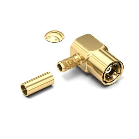 Wurth Elektronik WR-SMB Series, Plug Cable Mount SMB Connector, 50Ω, Crimp Termination, Right Angle Body [61636021110420]; 205-3602