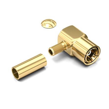 Wurth Elektronik WR-SMB Series, Plug Cable Mount SMB Connector, 50Ω, Crimp Termination, Right Angle Body [61636021110320]; 205-3603