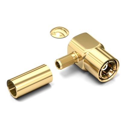 Wurth Elektronik WR-SMB Series, Plug Cable Mount SMB Connector, 50Ω, Crimp Termination, Right Angle Body [61636021110620]; 205-3604