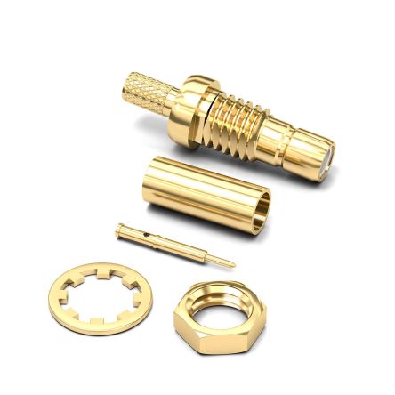 Wurth Elektronik WR-SMB Series, Jack Cable Mount SMB Connector, 50Ω, Crimp Termination, Straight Body [61626421210320]; 205-3609