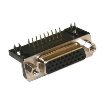 Norcomp 181 26 Way Right Angle Panel Mount D-sub Connector Plug, 2.28mm Pitch, with Boardlocks [181-026-113R531]; 205-4720