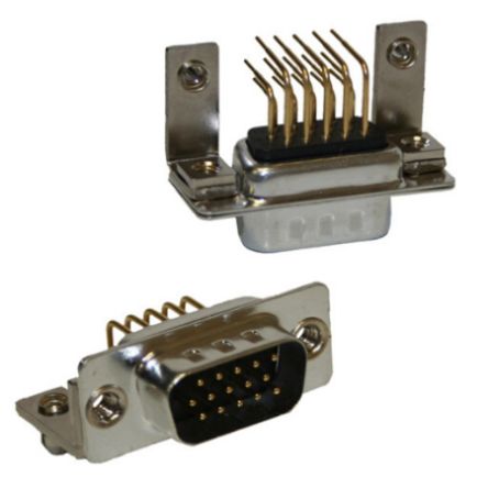 Norcomp 181 26 Way Right Angle Panel Mount D-sub Connector Socket, 2.28mm Pitch, with Boardlocks [181-M26-213R141]; 205-4730