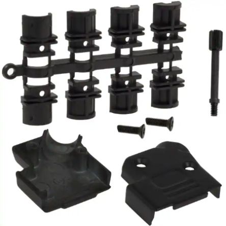 Norcomp 971 Series Zinc D Sub Backshell, 9 Way, Strain Relief [971-009-040R011]; 205-4761