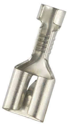 RS PRO Uninsulated Female Spade Connector, Open barrel, 0.8 x 6.35mm Tab Size, 0.5mm² to 1.5mm² [0]; 205-5270