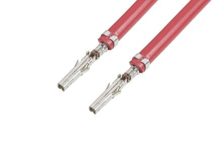 Molex Male Mini-Fit Jr. to Unterminated Crimped Wire, 75mm, 1.5mm², Red [215343-2121]; 205-7487
