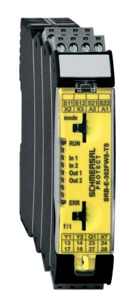 Schmersal SRB-E 2 Auxiliary Contacts Safety Relay 24V dc, Dual-Channel 2 Safety Contacts [SRB-E-302FWS-TS]; 206-5906