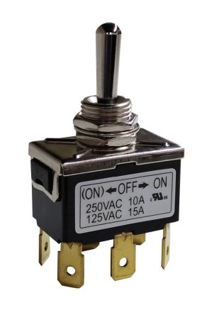 RS PRO Toggle Switch, PCB Mount, (On)-Off-On, DPDT, Solder Terminal [0]; 206-6991