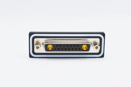 Norcomp CDF 25 Way Right Angle Solder D-sub Connector Socket, 2.77mm Pitch, with 4-40 Screw Locks [CDFR17W2213L211]; 207-1044