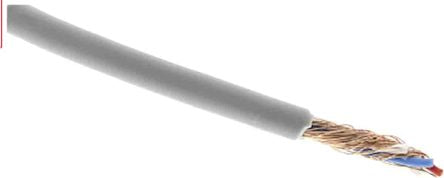 RS PRO 2 Core Microphone Cable, 0.05 mm² CSA Screened, 3.1mm od, 100m, Grey [0]; 207-5313