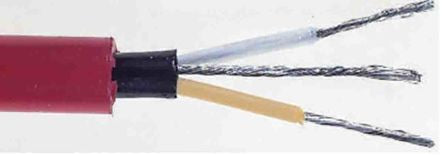 RS PRO 2 Core Microphone Cable, 0.36 mm² CSA Screened, 6.6mm od, 100m, Red [0]; 207-5318