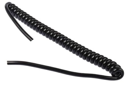 RS PRO Coiled 0.14 mm² 2 Core Power Cable, Black TPU, 0.5m [0]; 208-0196