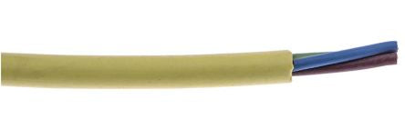 RS PRO Coiled 1.5 mm² 3 Core Power Cable, Yellow TPU, 1m [0]; 208-0204