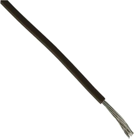 RS PRO Black 2.1mm² Hook Up Wire, 14 AWG, 41/0.25mm, 305m, PVC Insulation [0]; 208-1050