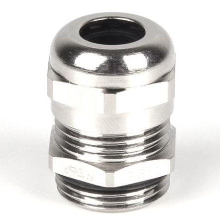 RS PRO Metallic Brass Cable Gland, PG11 Thread, 5mm min., 10mm max., IP68 [0]; 208-4379