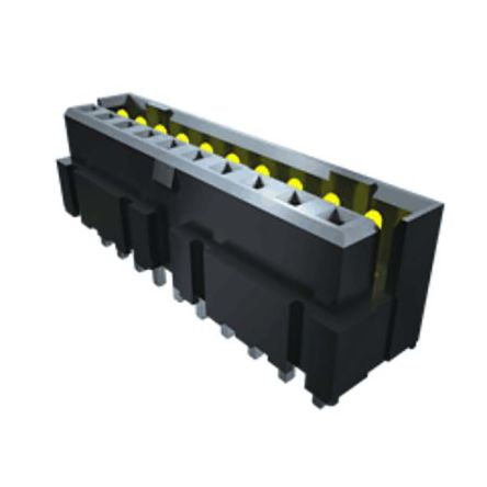 Samtec LS2 Series Right Angle Through Hole PCB Header, 40 Contact(s), 2 mm Pitch, 2 Row(s), Shrouded [LS2-120-01-L-D-RA1]; 208-8799
