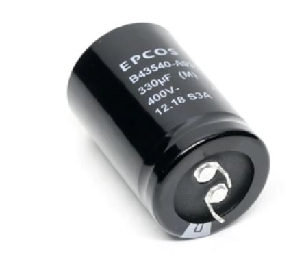 EPCOS 330μF Aluminium Electrolytic Capacitor 450V dc, Snap-In - B43545B5337M060 [B43545B5337M060]; 209-8676