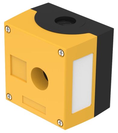 EAO Yellow Plastic 45 Enclosure - 1 Hole 22.3mm Diameter [45-410.1401]; 210-0780