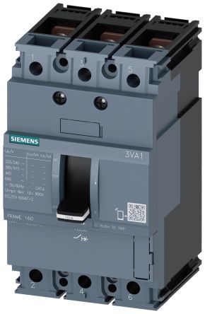 Siemens, 3VA1 MCCB 4P 40A, Breaking Capacity 55 kA, Fixed Mount [3VA1112-5GE42-0AA0]; 210-3328