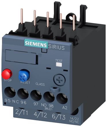 Siemens SIRIUS 3RU2 Thermal Overload Relay, 0.2 A F.L.C, 200 mA Contact Rating, 0.06 kW, 0.09 kW, 400 V, 500 V, 690 V, [3RU2116-0BB0]; 211-0042