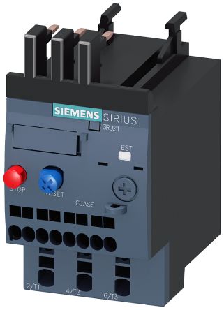 Siemens SIRIUS 3RU2 Thermal Overload Relay, 1.6 A F.L.C, 1.6 A Contact Rating, 0.55 kW, 0.75 kW, 1.1 kW, 690 V, SIRIUS [3RU2116-1AC0]; 211-0045