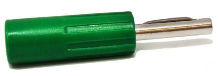 RS PRO Green Male Banana Connectors, 4 mm Connector, Solder Termination, 16A, 50V, Silver Plating [0]; 212-1252