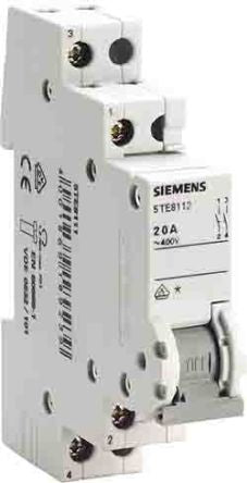 Siemens 2P Pole DIN Rail Isolator Switch - 20A Maximum Current [5TE8213]; 212-9041