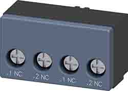 Siemens Auxiliary Contact, 2 Contact, 2NC, Front Mount, SIRIUS [3RA6912-1A]; 213-0990