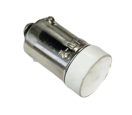 Idec White LED Indicator Lamp, 12V, BA9 Base, 10.6mm Diameter, 200mcd [LSED-1PWN]; 213-1462