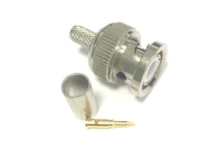 RS PRO, Plug Cable Mount BNC Connector, 50Ω, Straight Body [0]; 213-8227