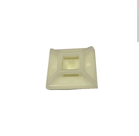 RS PRO Self Adhesive Natural Cable Tie Mount 26.1 mm x 26.1mm, 8mm Max. Cable Tie Width [0]; 213-8526