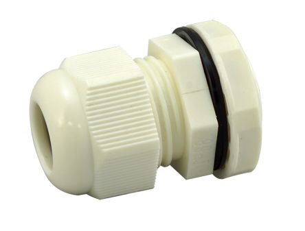 RS PRO White Nylon Cable Gland, M20 Thread, 8mm min., 12mm max., IP68 [0]; 214-1066