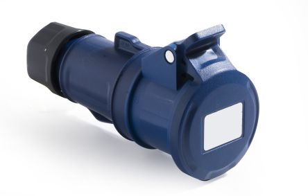 RS PRO IP44 Blue Cable Mount 2P + E Industrial Power Socket, Rated At 16A, 200 → 250 V [0]; 214-4164