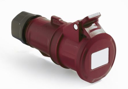RS PRO IP44 Red Cable Mount 3P + E Industrial Power Socket, Rated At 32A, 380 → 415 V [0]; 214-4176