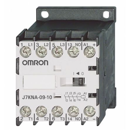 Omron J7KNA Contactor, 230 V ac Coil, 3-Pole, 9 A, 4 kW, 1NO [J7KNA-09-10 230]; 214-6868
