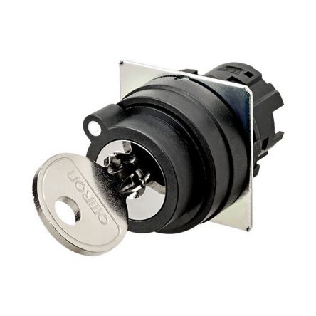 Omron A22NZ 2-position Key Switch Head, 22mm Cutout [A22NZ-2BL-01BA]; 214-7004