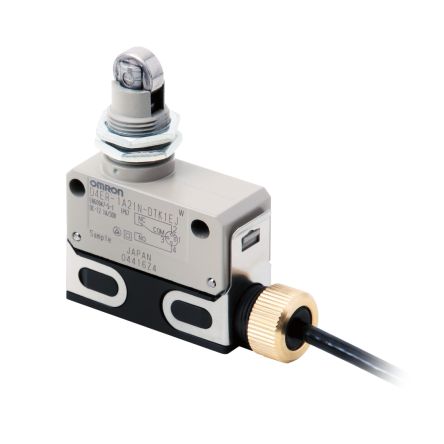 Omron Roller Plunger Limit Switch, IP67, SPDT, 1A Max [D4ER-1A21N]; 214-7028