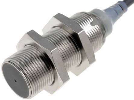 Omron Inductive Threaded Barrel Proximity Sensor, M18, 8 mm Detection, PNP NO, 12 → 24 V dc [E2A-M18KS08-M5-B1]; 214-7046