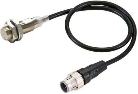 Omron Inductive Threaded Barrel Proximity Sensor, M12, 4 mm Detection, PNP NO, 10 → 30 V dc [E2E-X4B1T12-M1TJR 0.3M]; 214-7089