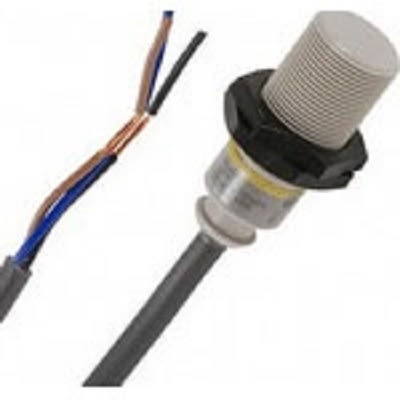 Omron Inductive Threaded Barrel Proximity Sensor, M18, 5 mm Detection, 2-Wire NO, 12 → 24 V dc [E2F-X5Y1 2M]; 214-7095