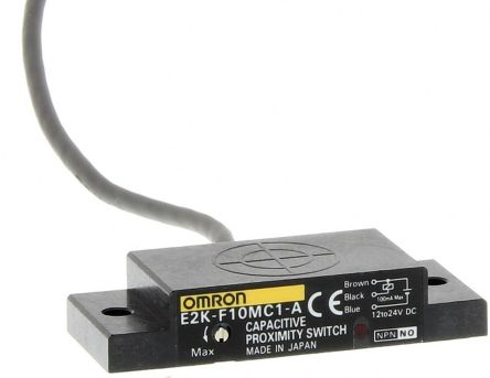 Omron Capacitive Flat Proximity Sensor, 10 mm Detection, NPN NO, 12 → 24 V dc [E2K-F10MC1-A 2M]; 214-7096