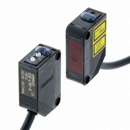 Omron Through Beam Photoelectric Sensor, Block Sensor, 60 m Detection Range [E3Z-LT61 2M]; 214-7149